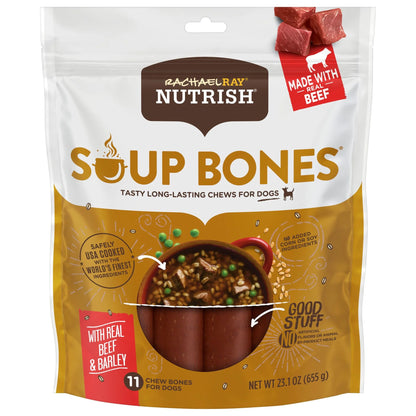 Rachael Ray  Soup Bones with Real Beef & Barley, 11 Dry Dog Chews