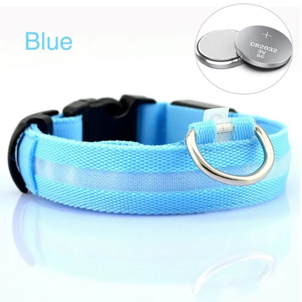 Dog Luminouscollar Anti-Lost Glowing LED Light Pet Collar Collar for Small Medium Large Dogs Collars Leads Safety Necklace