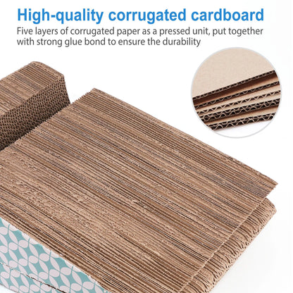 Cat Scratcher Cardboard, 2 in 1, Removable Corrugate Cat Scratching Pad with Catnip&Ball