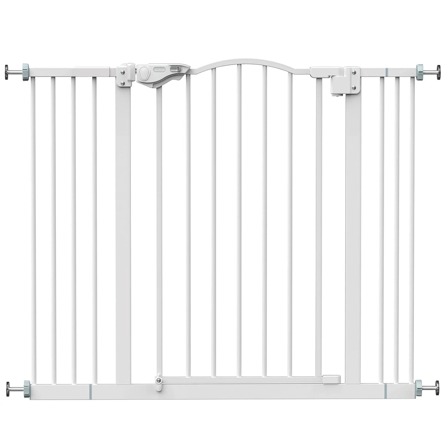 29-39.6" Baby Gate for Pets, Auto Close Both Sides Dog Gate with One-Hand Opening, 30" Tall Safety Gates for Stairs, Hallways, Bedrooms, Wall Pressure Mount No Drill, White