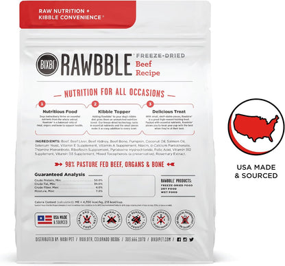 Rawbble Freeze Dried Dog Food | 7 Flavor Options | 3 Size Options